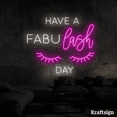thumbnail image 4 of Craftnamesign Have A Fabu Lash Day Neon Sign, Lash Beauty Studio Decor, 4 of 4