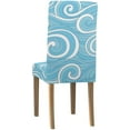 thumbnail image 4 of ZHANZZK Colorful Stylized Wave Stretch Chair Cover Protector Seat Slipcover for Dining Room Hotel Wedding Party Set of 4, 4 of 6