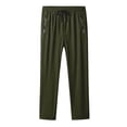 thumbnail image 5 of Inglocry Comfy Pants Elastic Drawstring Waist for Women Over 50,Stretch Active - Women's Ultra Stretch Ice Silk Comfort Casual Pants with Zipper Pocket Army Green XL, 5 of 8