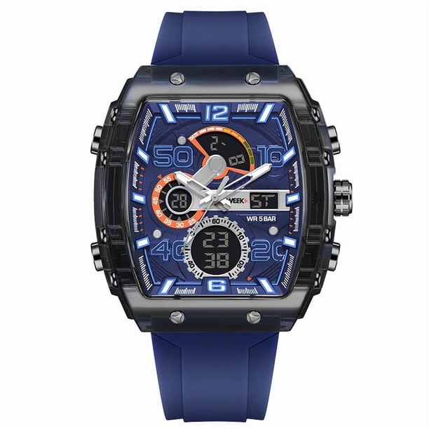 Reloj digital deportivo multifuncional Pisexur para hombre, con retroiluminación LED y alarma, ideal para niños y adultos.