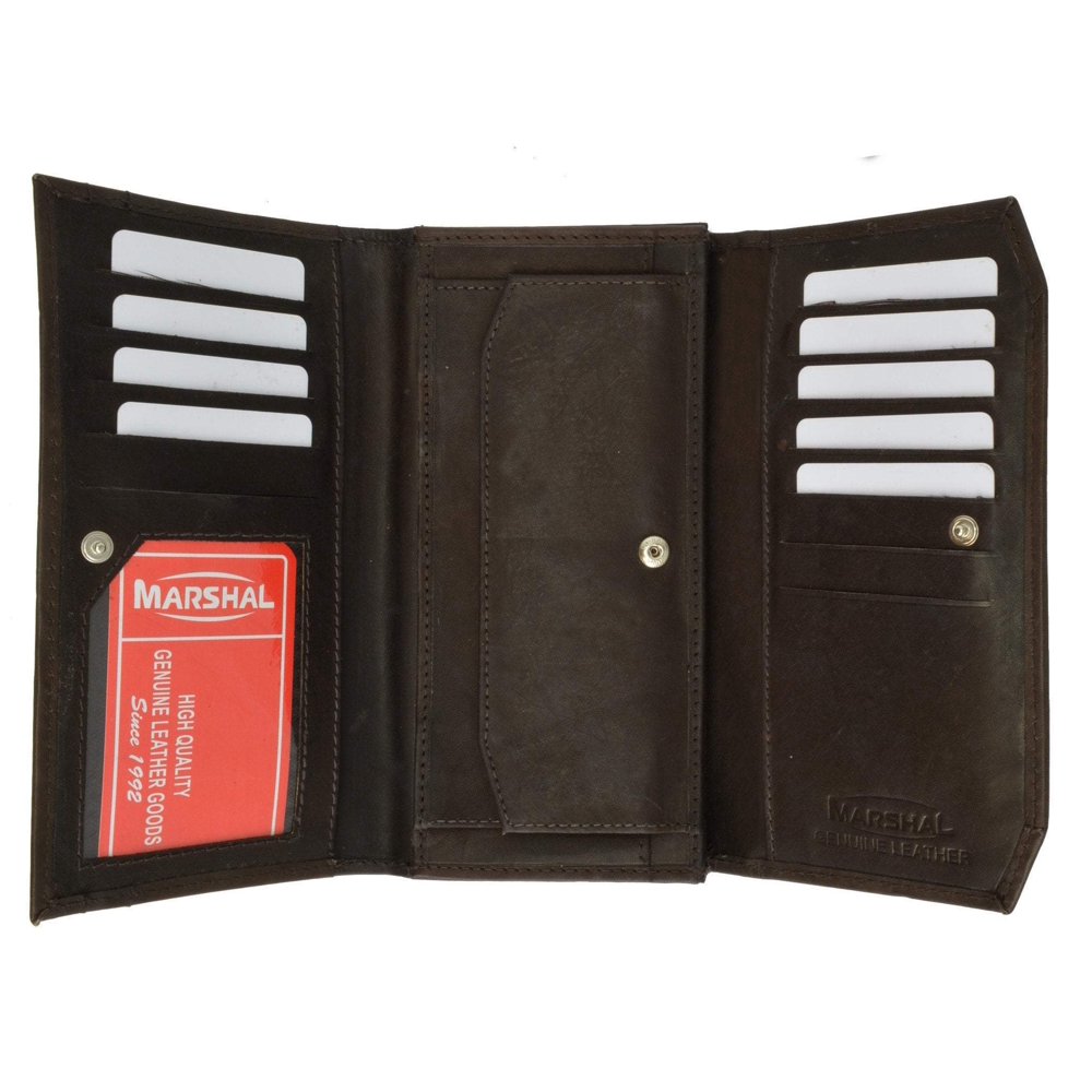 Womens Checkbook Wallet with Id Window and Snap Button Closure 3547 CF