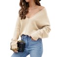 thumbnail image 1 of Top de punto para mujer, suéter de estilo informal, suéter básico de otoño, traje diario FLhrweasw Nuevo, 1 of 7