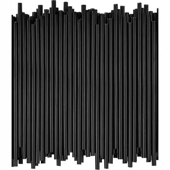 Nvzi Comfortable Packaging [1000 pieces] 8.3 inch coffee and cocktail mixer/straw disposable plastic sipping stirrer - black