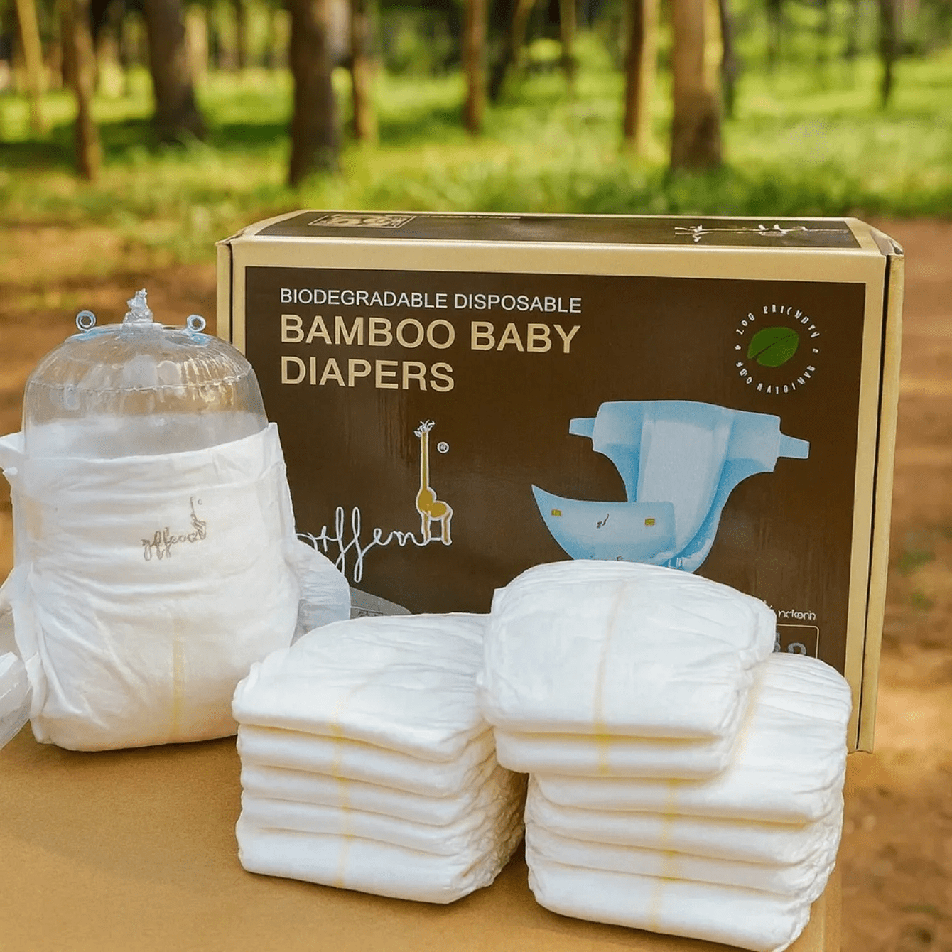 Geffen Baby On The Go Bamboo Disposable Diapers Newborn / Size 1 - Master Box 144 Count