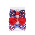 thumbnail image 1 of 3 Pcs Hair Bows Independence Day Bowknot Headdress Ropes National Day Decorations Headdress Decoration For Girls Heardband Heardband for Women Multicolor, 1 of 3