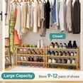 thumbnail image 4 of 3-Tier Free Standing Shoe Racks, Bamboo Wood Shoe Rack for Entryway & Closet, Beautiful | Natural | Functional | Sturdy Shoe Rack, 4 of 4