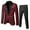 burgundy2pieces, variant on Beauty Emily Men Blazer Suit Jacket Pants Dinner Party Prom Wedding Stylish Tuxedo