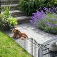 thumbnail image 6 of 25-Pack Fleur-de-Lis Decorative Garden Fence 25FT Total Length, 24in×12.6in Black Metal Animal Barrier for Yard Patio Flower Bed, 6 of 6
