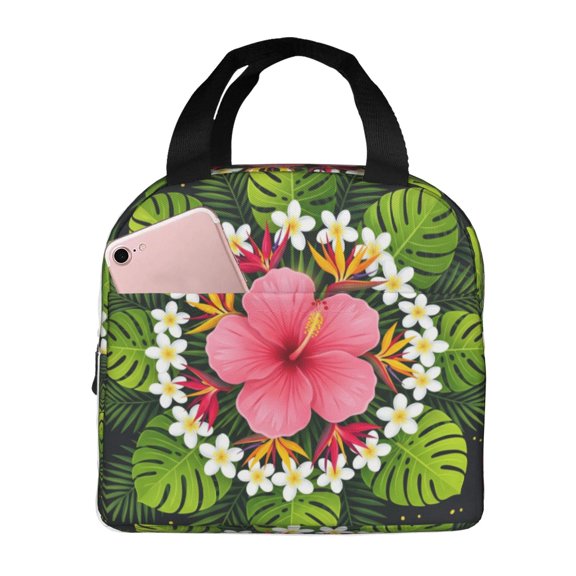 Flower Lunch Bag For Women Men Insulated Lunch Box For Adult Reusable Lunch Tote Bag For Work, Picnic Or Travel