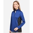 thumbnail image 2 of Harriton M786W Women's Flash Snag Protection Plus IL Colorblock Quarter-Zip Pullover-True Royal/ Black-L, 2 of 6