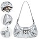 thumbnail image 4 of Bolso Mano Con para Mujer Piel Sintética Plisado, 4 of 9