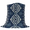 thumbnail image 6 of Navy Blue Blanket Soft Cozy Warm Throw Blanket for Couch, Plush Fuzzy Flannel Fleece Blankets for Sofa, Vintage Tribal Abstract Geometric Tie Dye Art Bed Blankets Lightweight Gifts for Women, 32"x48", 6 of 9