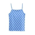 thumbnail image 5 of ZQGJB Tank Top for Women Loose Fit Polka Dot Print Summer Spaghetti Straps Cami Top Basic Scoop Neck Adjustable Cute Sleeveless Shirts Blue M, 5 of 6