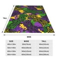 thumbnail image 5 of Bingfone Mardi Gras7 Print Flannel Fleece Blanket Throw Blanket For Bed,Sofa,Couch,Travel,Camping(40"X30"), 5 of 9