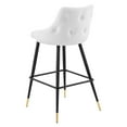 thumbnail image 6 of Bar Stool Chair Barstool, Velvet, White, Modern Contemporary Urban Design, Bar Pub Cafe Bistro Hotel Restaurant Hospitality, 6 of 8
