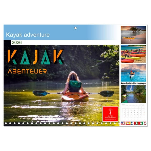 Kayak adventure (Monthly Wall Calendar 2026 16.5 x 23.4 (open)), CALVENDO 14 Month Calendar