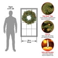 thumbnail image 4 of National Tree Company Pre-Lit Artificial 'Feel Real' Christmas Wreath, Green,  Colonial Fir, White Lights, Decorated with Berry Clusters, Pine Cones, Christmas Collection, 30 Inches, 4 of 5