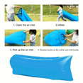 thumbnail image 3 of Inflatable Sofa Lounger, Portable Air Couch For Outdoor Camping, Beach, Picnic, Or Nap In Park, Quick Inflation/Deflation, Lightweight & Compact Carry Bag Included,Blue, 3 of 5