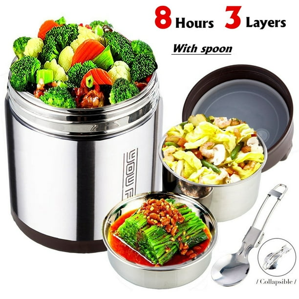 KUDOSALE Vacuum Lunch Box Food Carrier Stainless Steel Insulated Food