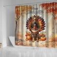 thumbnail image 4 of Happy Thanksgiving Bloodhound Turkey Costume Pumpkins Autumn Leaves Shower Curtain Dog Lover Waterproof Bathroom Bathtub Curtain - 130144, 4 of 5