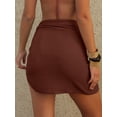 thumbnail image 5 of ANRABESS Sarong Coverups for Women Summer Bikini Bathing Suit Cover Up Beach Short Sarong Wraps Skirt Swim Cover Ups for Swimwear Red Brown L, 5 of 7