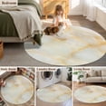 thumbnail image 5 of Round Rug 4Ft Washable Non-Slip, White Golden Marble Circle Area Rugs for Living Room Bedroom, Abstract Modern Art Marble Cracks Indoor Floor Mats Carpet Runner for Home Decor Aesthetic, 5 of 8
