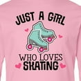 thumbnail image 4 of Inktastic Just a Girl Who Loves Skating Long Sleeve Youth T-Shirt, 4 of 5