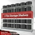 thumbnail image 6 of REIBII 69.8" Wide Chrome Storage Shelves for Garage Wire Shelving Unit 5 Tier Adjustable Shelving for Pantry Shelves Kitchen Shelving, 6 of 8