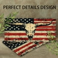thumbnail image 4 of Long horned Skull on American Flag Front License Plate, Funny Standard Plates Personalized Novelty Decorative For Men/Women/Boys/Girls Car 6×12 Inch, 4 of 7