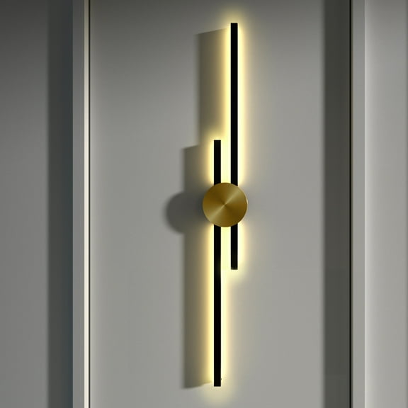 Ozarke Dimmable Gold Living Room Wall Sconce