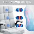 thumbnail image 6 of BUPPLEE Executive Office Chair Velvet Ergonomic Style, Swivel Flip-Up Arms, 6 of 10