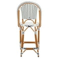 thumbnail image 5 of SAFAVIEH California Outdoor Patio Counter Stool, White/Navy, 5 of 11