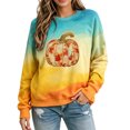 thumbnail image 3 of VKOYWKM Womens Halloween Crewneck Sweatshirt Pumpkin Graphic Sweatshirts Pullover Long Sleeve Fall Party Tops Halloween Sweatshirts, 3 of 5