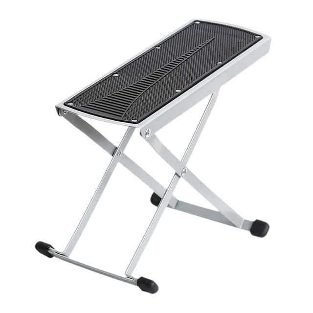 BELOVING 6 Position Hauteur Réglable Repose-Pieds Antidérapant pour Guitare Classique Argent