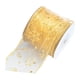 thumbnail image 4 of Cinta navideña decorativa de 9 m de ancho para envolver regalos con motivos navideños. Patrón de oro beige, 4 of 9