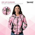 thumbnail image 3 of TrailCrest Women’s Full Zip Up Hoodie Sweatshirt Casual Fashion Sweater Hooded Jacket, 2X, Pink Camo, 3 of 7