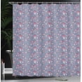 thumbnail image 3 of Ambesonne Romantic Shower Curtain, Funny Raccoons Couple Cat, 69"Wx84"L, Red Pink and Blue Grey, 3 of 4