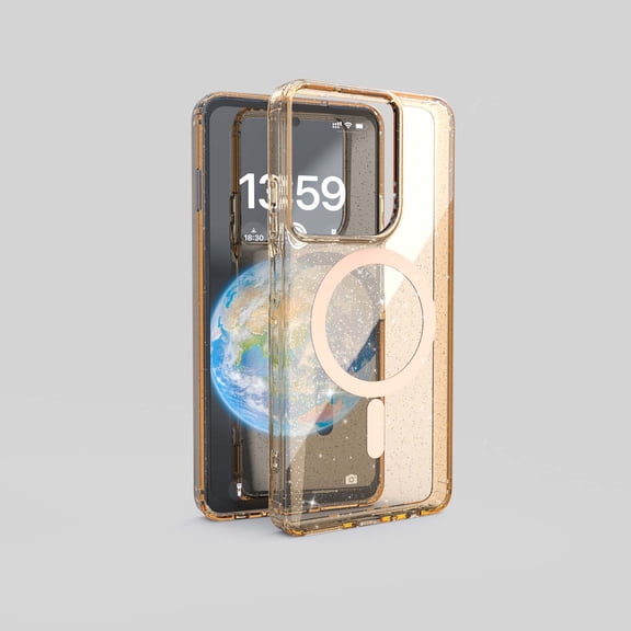 Compatible With Moto G Stylus 5G (2024) Phone Case,Support Mag-Safe,Glitter Sparkle Luxury Transparent Shockproof Protection Ultra Slim Thin Fit Scratch-Resistant Rugged Phone Case Cover,Gold