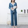 thumbnail image 4 of Kadahis Women's Pajama Pajama Shirt & Pant Set Women's Plus and Regular Sizes, 4 of 8