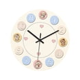 thumbnail image 4 of Reloj de pared acrílico creativo, silencioso, sin tictac, diseño moderno, reloj de habitación para niños 25 cm, 4 of 9