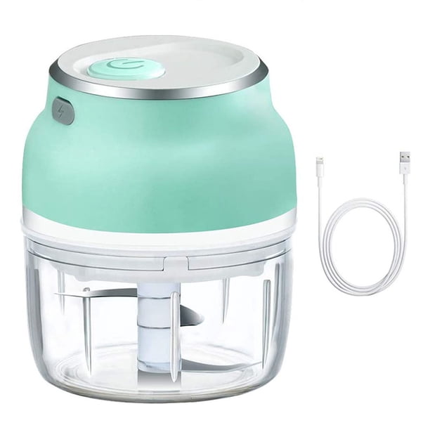 Molinillo de ajo Picadora de alimentos eléctrica USB Picadora de verduras de cocina inalámbrica recargable, 150 ML tholdsy HA003939-01B
