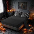 thumbnail image 5 of Homewish Halloween Gothic Skull Twin Bedding, Magical Mushroom Bedding Comforter Set, Black White, Black Reversible 7pcs, 5 of 7