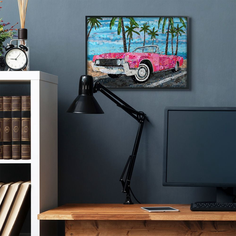 Stupell Industries Abstract Car Collage Modern Design Framed Giclee Texturized Art by Dawn Allen