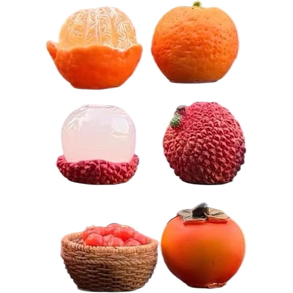 Fruit Figurines for Car Dashboard and Interior Console Decor, Also Suitable for Bedroom Ornament