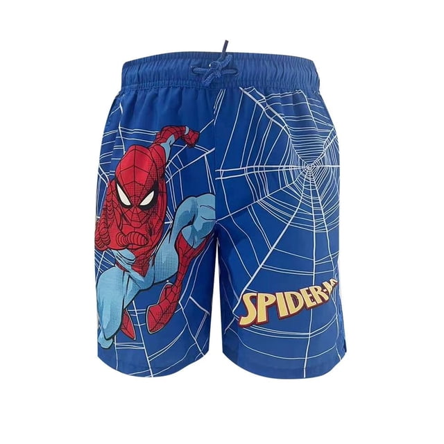 Traje de Baño para Niño Spiderman Estampado con Jareta y Bolsa Trasera