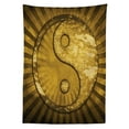 thumbnail image 3 of Ambesonne Ying Yang Tablecloth Rectangular Table Cover, Industrial Design, 52"x70", Brown Pale Brown, 3 of 4