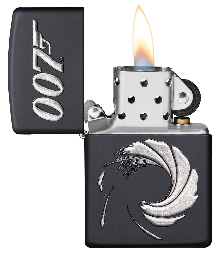 Zippo James Bond 007 Texture Print Black Matte Pocket Lighter