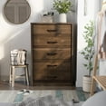 thumbnail image 6 of Furniture of America Kodo Rustic Wood 5-Drawer Chest in Walnut, 6 of 8
