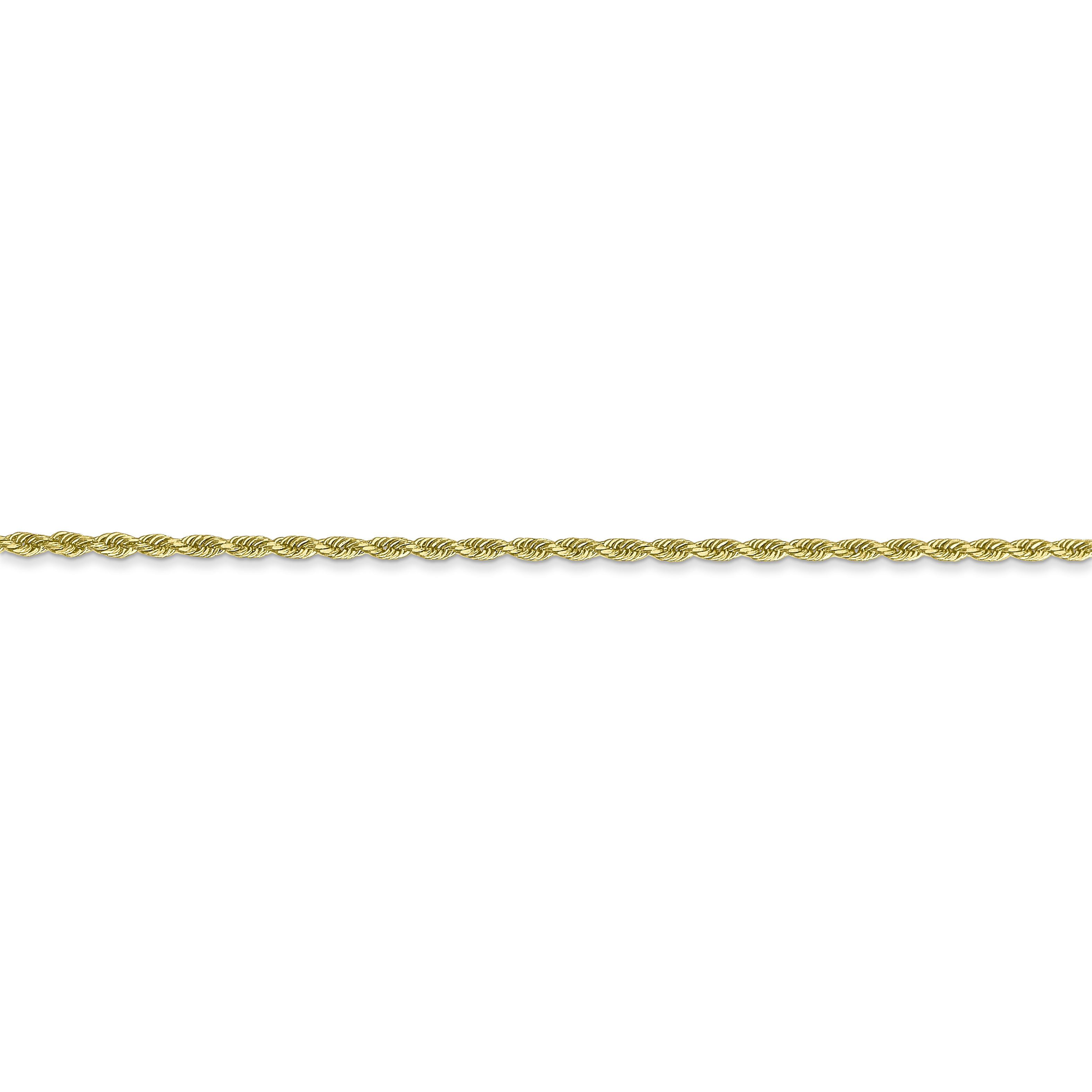 10K Yellow Gold 1.75mm Handmade Diamond Cut Rope Chain 30 Inch - image 3 of 6