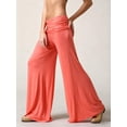 thumbnail image 7 of Endives Womens Yoga Wide Leg Pants Coral Solid Color Loose Fitniss Pants With Ruched Waist For Yoga Sports Everyday Orange, 7 of 7